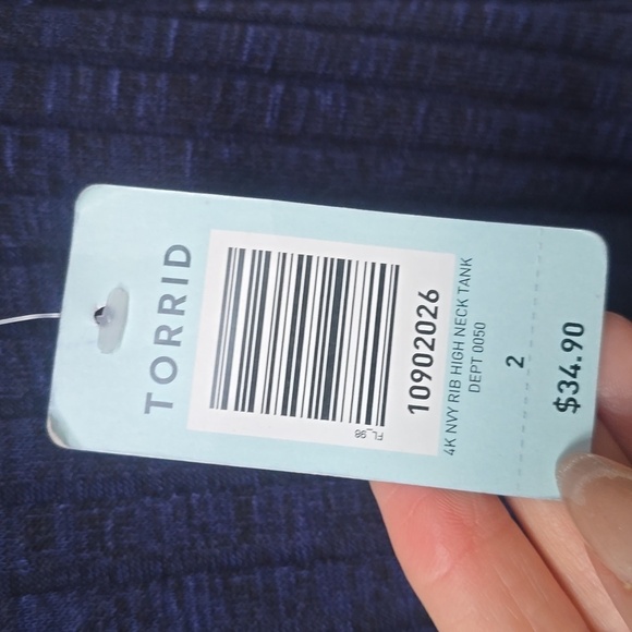 Torrid Navy Goddess High Neck Top 2x NEW NWT - Picture 6 of 10